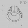 Встраиваемый светильник Maytoni Technical DL043-01-10W3K-RD-W