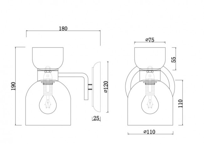 Бра Freya FR5094WL-01G