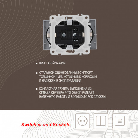 Розетка Arte Milano 206.40-2.silver