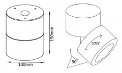 Накладной светильник Crystal Lux CLT 412C WH