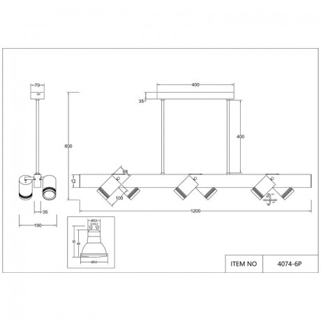 Люстра на штанге Favourite 4074-6P