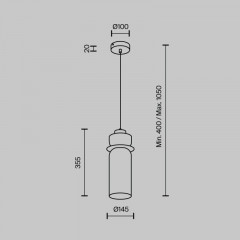 Подвесной светильник MODELUX MS.1410.120 BK
