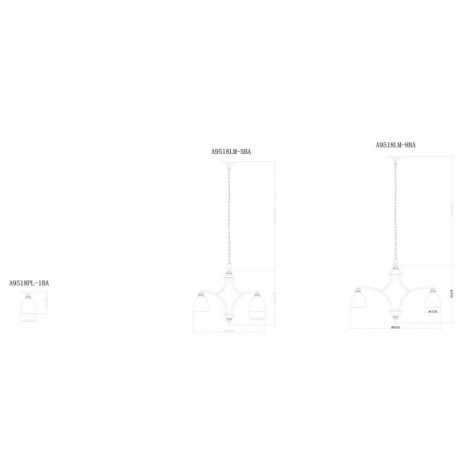 Подвесная люстра ARTE Lamp A9518LM-8BA