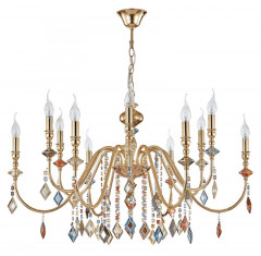Подвесная люстра Crystal Lux MERCEDES SP6+6 GOLD/COLOR