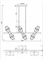 Люстра на штанге Maytoni MOD325PL-06G