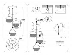 Каскадная люстра Ambrella Light TR8505