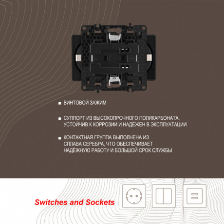 Розетка Arte Milano 217.40-2.black