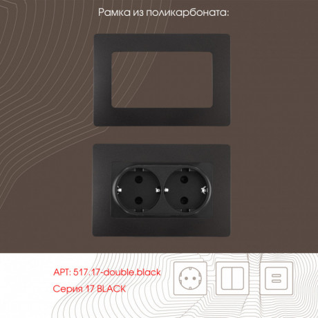 Розетка Arte Milano 217.40-2.black