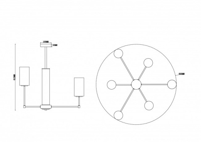 Люстра на штанге Freya FR5184PL-06BS