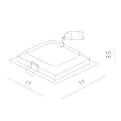 Встраиваемый светильник ARTE Lamp A7408PL-1WH