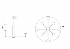 Люстра на штанге Freya FR5184PL-08BS