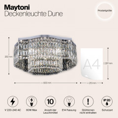 Накладная люстра Maytoni DIA005CL-10CH
