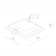 Встраиваемый светильник ARTE Lamp A7412PL-1WH