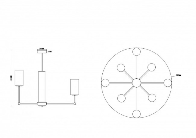 Люстра на штанге Freya FR5184PL-08CH