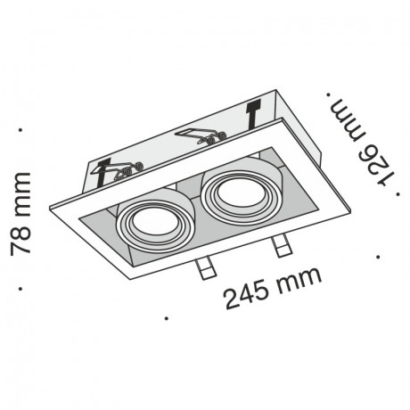 Встраиваемый светильник Maytoni Technical DL008-2-02-S