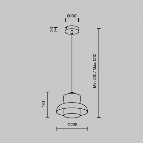 Подвесной светильник MODELUX MS.1412.220 BK