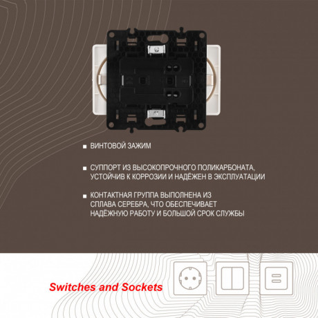 Розетка Arte Milano 217.40-2.white