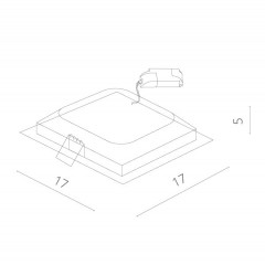 Встраиваемый светильник ARTE Lamp A7416PL-1WH