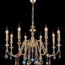 Подвесная люстра Crystal Lux MERCEDES SP8 GOLD/COLOR