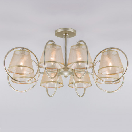 Люстра на штанге Eurosvet 60093/8 перламутровое золото