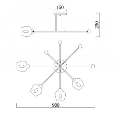 Накладная люстра Escada 695/4P