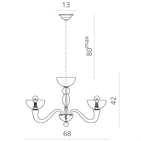 Подвесная люстра Divinare 7091/04 LM-5