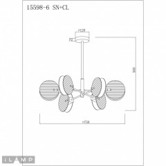 Люстра на штанге iLamp 15598-6 SN+CL