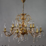 Подвесная люстра AMBIENTE by BRIZZI 8888/6+6 AB Leaf crystal