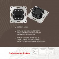 Выключатель Arte Milano 202.33-2.silver