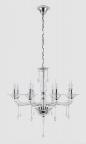Подвесная люстра Crystal Lux MONICA SP8 CHROME/TRANSPARENT