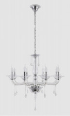 Подвесная люстра Crystal Lux MONICA SP8 CHROME/TRANSPARENT