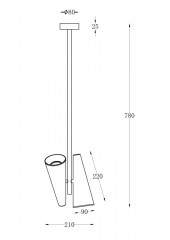 Подвесная люстра Maytoni MOD095PL-02BS