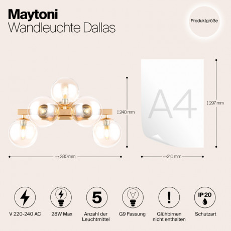 Бра Maytoni MOD547WL-05G