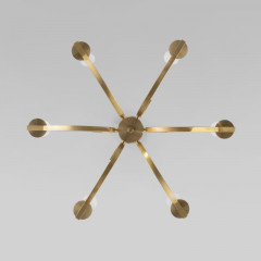 Люстра на штанге Eurosvet 60141/6 латунь