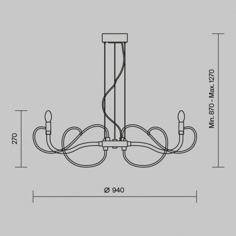 Подвесная люстра Maytoni MOD051PL-07TR
