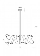 Подвесная люстра Maytoni MOD095PL-10BS