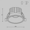 Встраиваемый светильник Maytoni Technical DL058-12W-DTW-W