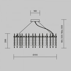 Подвесная люстра Maytoni MOD036PL-12N