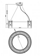 Подвесная люстра Maytoni MOD036PL-12N