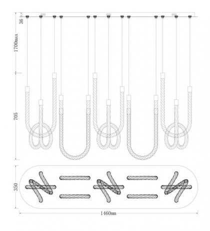 Подвесная люстра Fluorite FL1180-10P