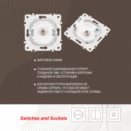 Розетка Arte Milano 205.42-1.white
