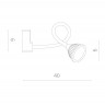 Бра ARTE Lamp A4107AP-1BK