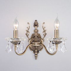 Бра Eurosvet 3281/2 античная бронза/прозрачный хрусталь Strotsk