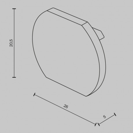 Заглушка Maytoni Technical TRA172EC-R-11B