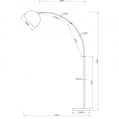 Торшер ARTE Lamp A5822PN-1SS