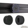 Трековая система розеток Arte Milano 380066TS LED/USB-Type-C Black