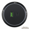 Трековая система розеток Arte Milano 380066TS LED/USB-Type-C Black