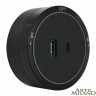 Трековая система розеток Arte Milano 380066TS LED/USB-Type-C Black