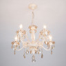 Подвесная люстра Eurosvet 3281/5 белый с золотом/тонированный хрусталь Strot
