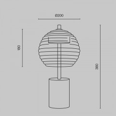 Настольная лампа Maytoni P060TL-L12BK
